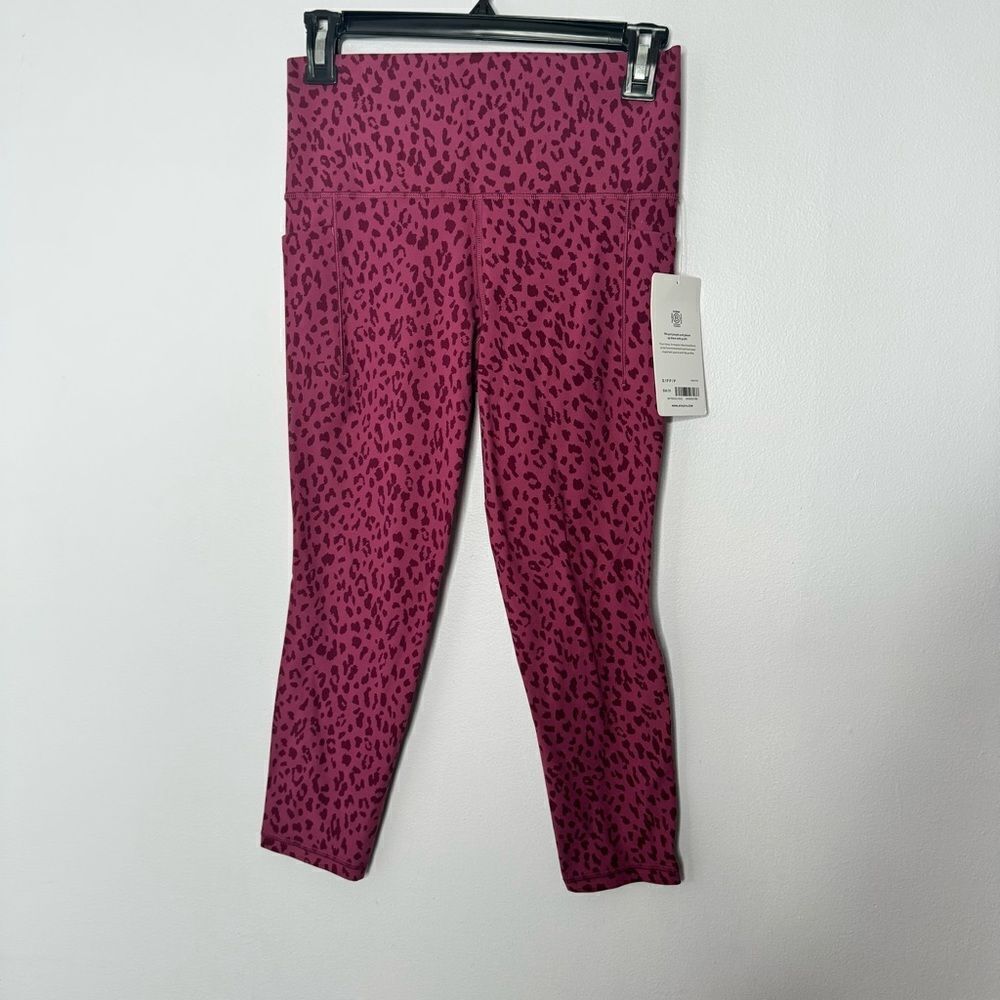 Athleta animal print cropped leggings size small